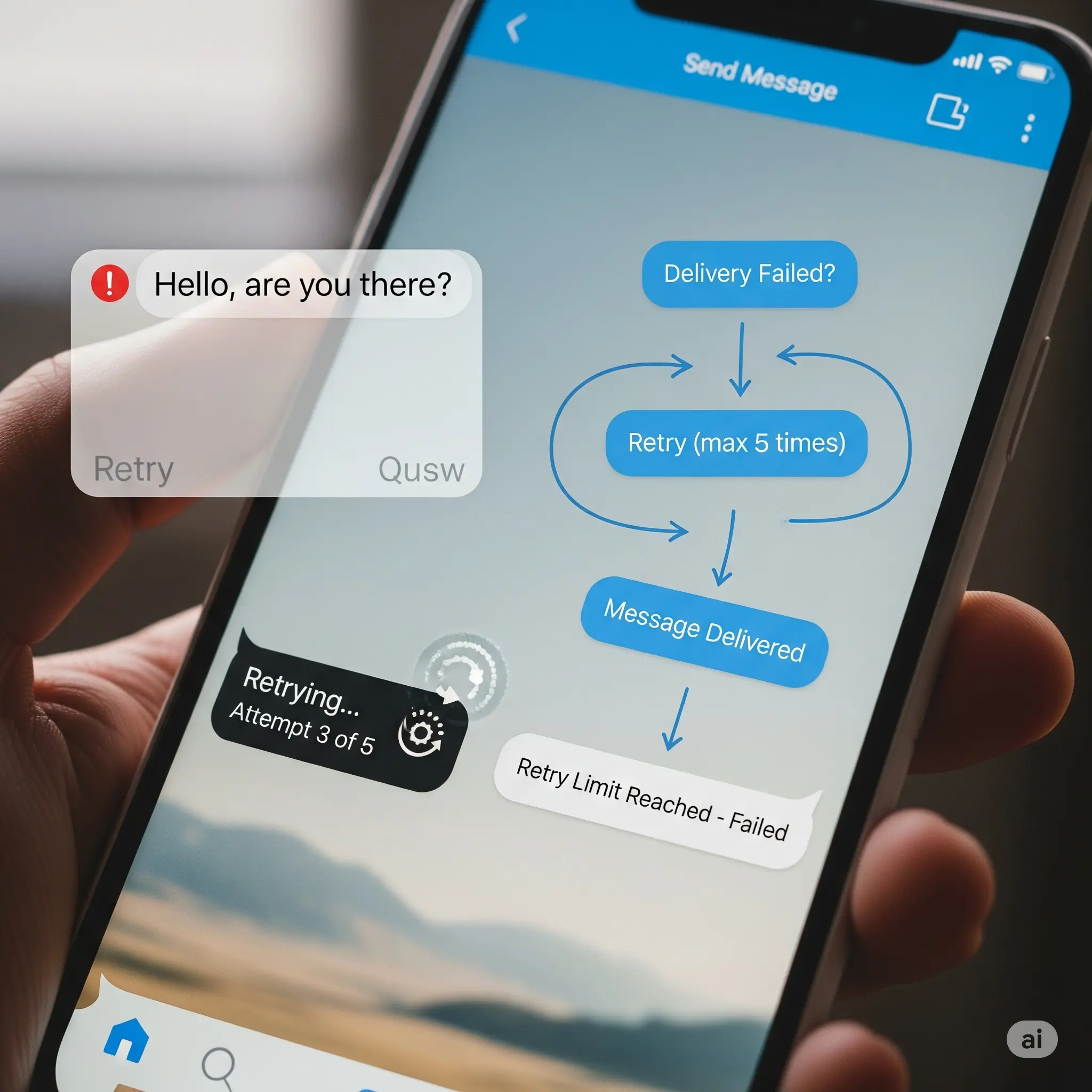 Retry architecture for Telegram scheduled messages