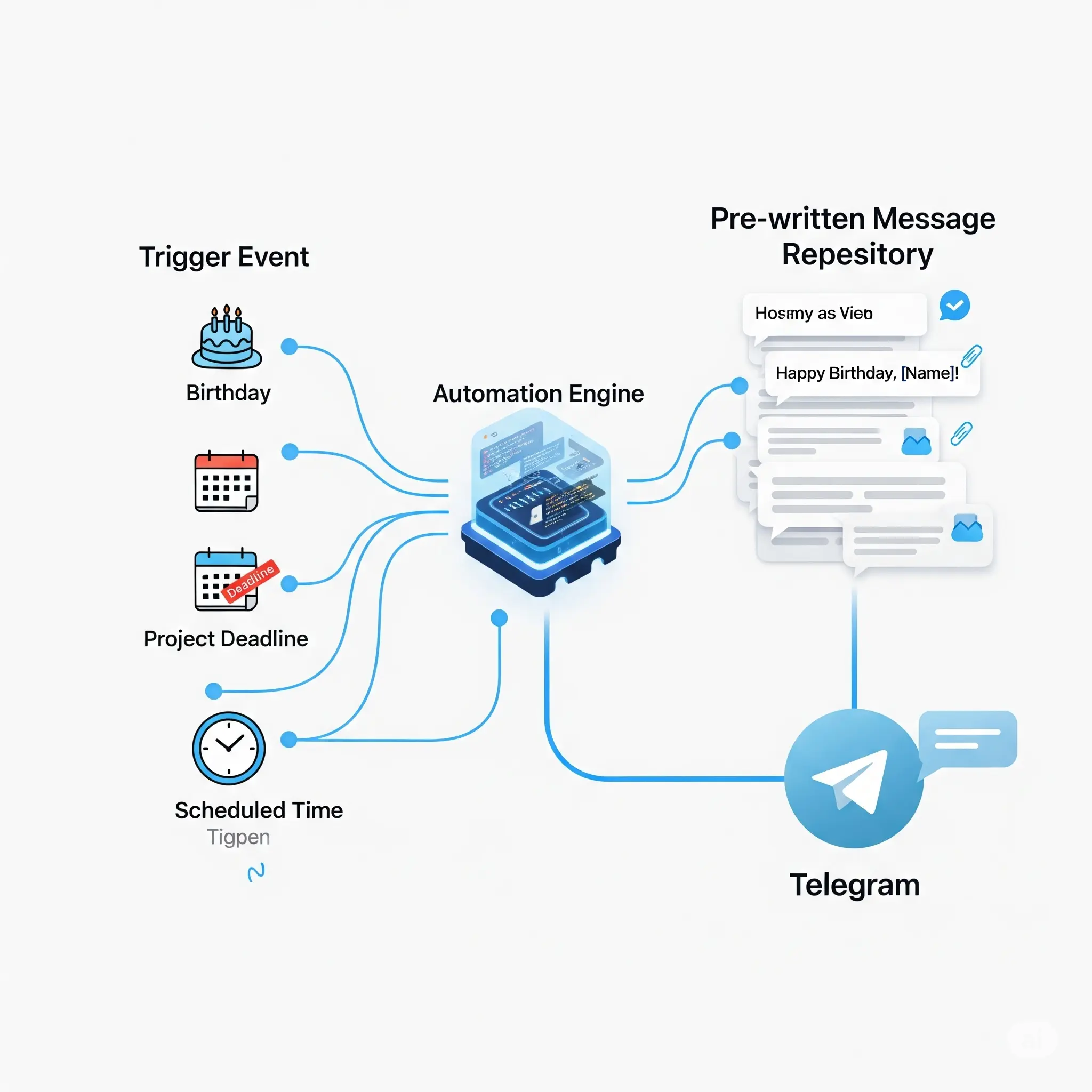 Event-Based Telegram Message Scheduling Automation