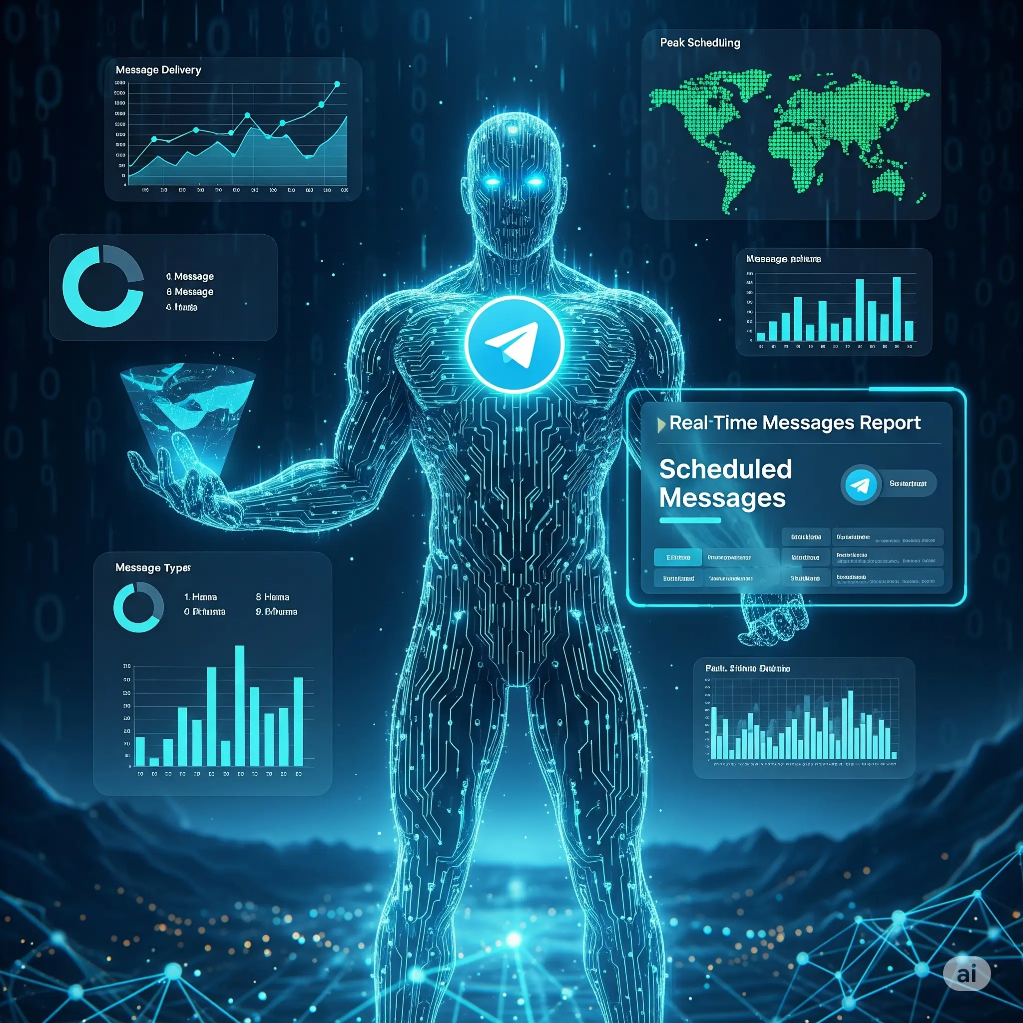 Telegram Scheduled Message Analytics Dashboard
